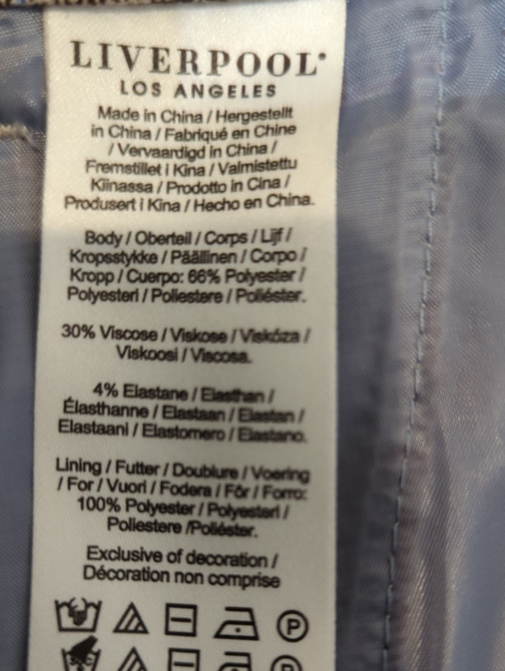 Liverpool Los Angeles Ankle Pants in Navy/ Cream Glenn Plaid Size 18W - Picture 10 of 10